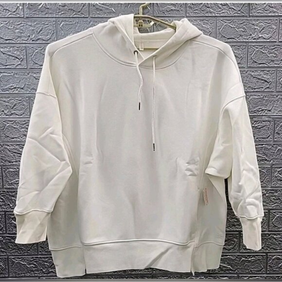 Free People Oversized Hoodie White size M - Picture 1 of 5